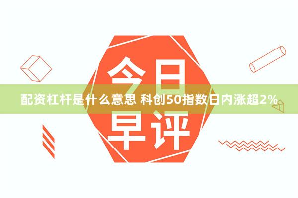 配资杠杆是什么意思 科创50指数日内涨超2%