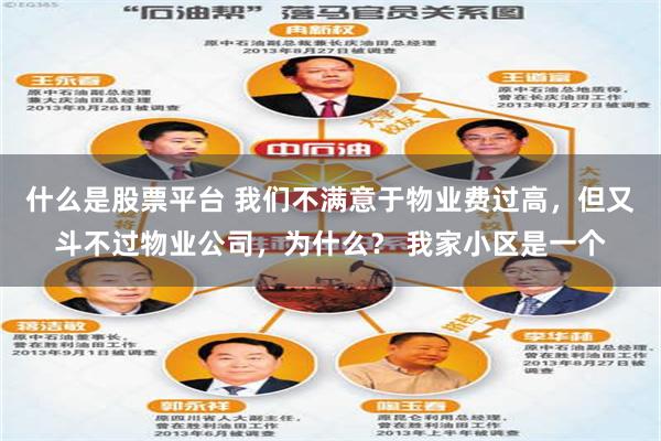 什么是股票平台 我们不满意于物业费过高，但又斗不过物业公司，为什么？ 我家小区是一个